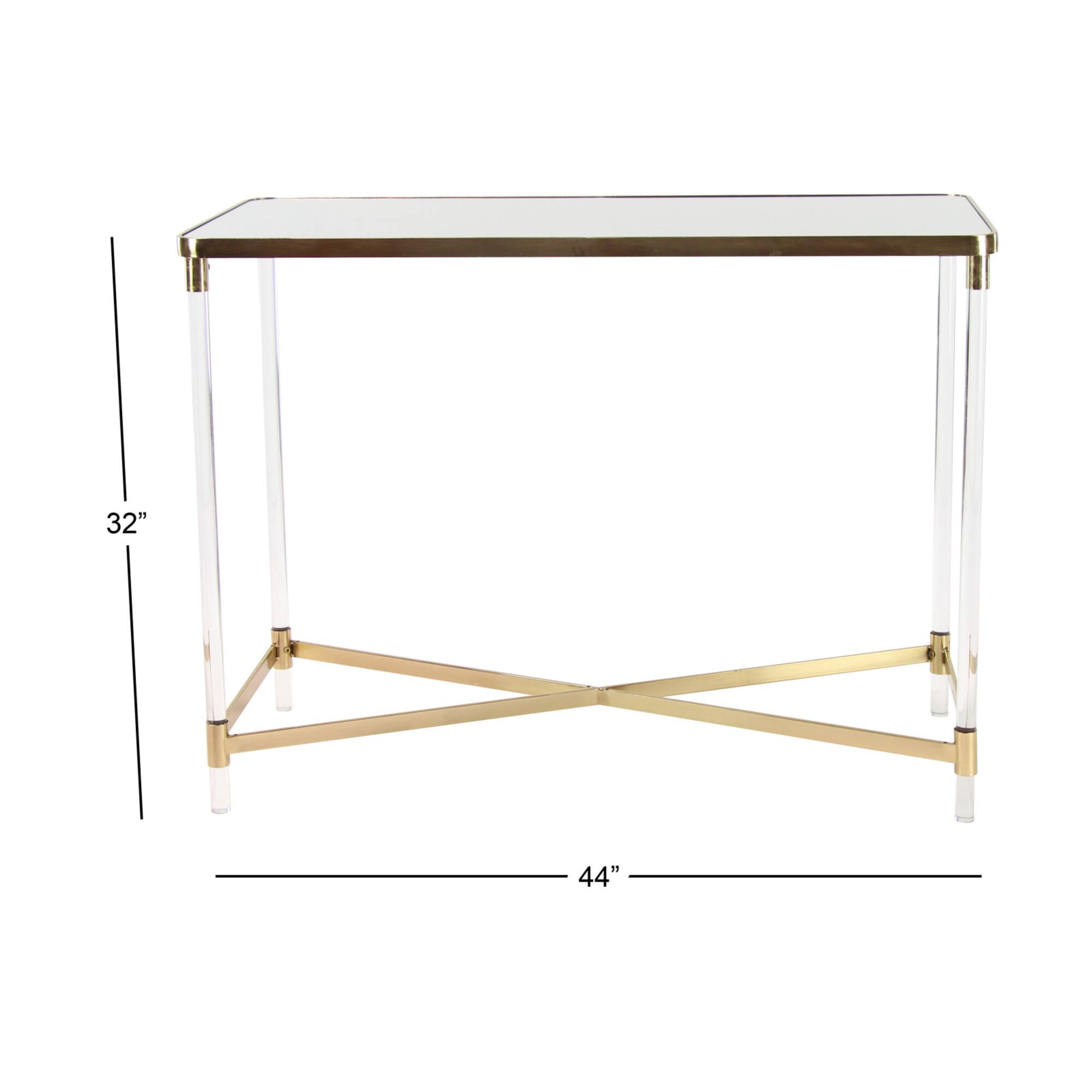 3.5ft. Clear Contemporary Acrylic Console Table